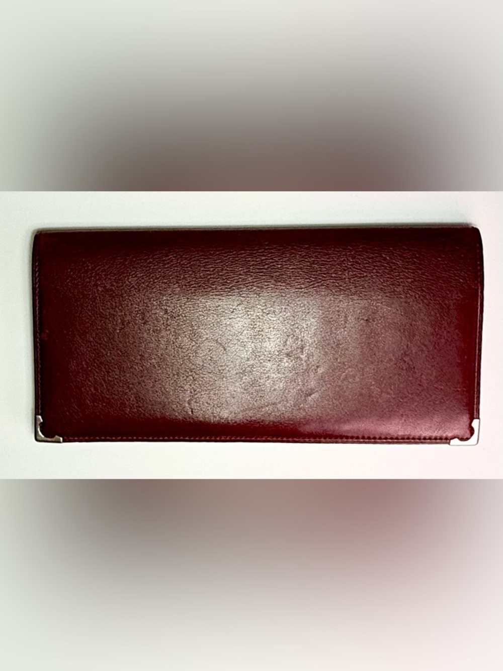 Cartier Must de Cartier Bordeaux Leather Long Wallet Authenticated Vintage